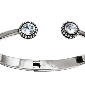 Twinkle Open Hinged Bangle with Crystals